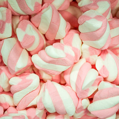 Pink and White Twist Marshmallows 800g