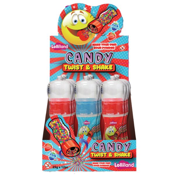 Assorted Flavoured Candy Twist n Shake 25g