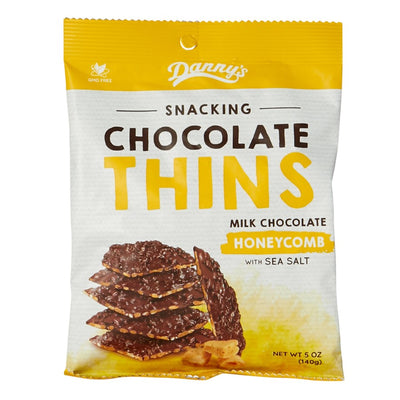 Danny's Chocolate Thins - Milk Chocolate Honeycomb with Sea Salt 140g