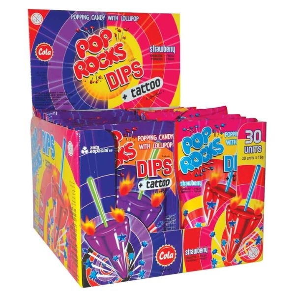 30pk Strawberry & Cola Pop Rocks Dips 18g – I Love This Shop