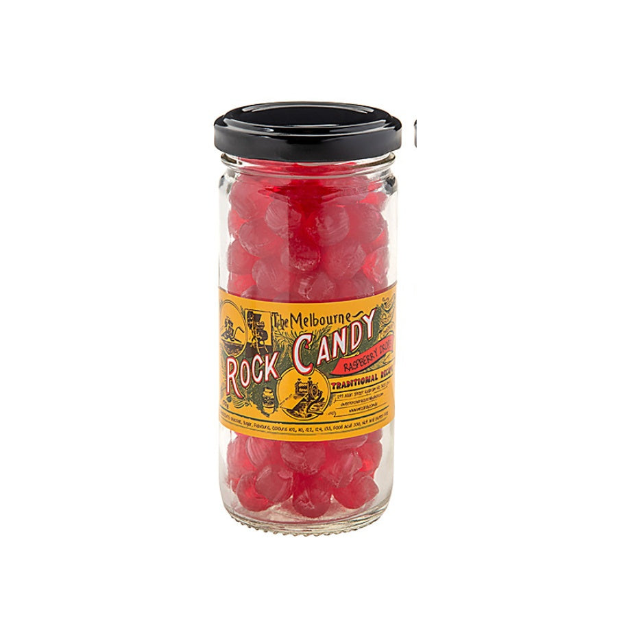 Melbourne Rock Candy Raspberry Drops 170g