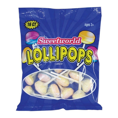 16pk Sweetworld Lollipops 125g