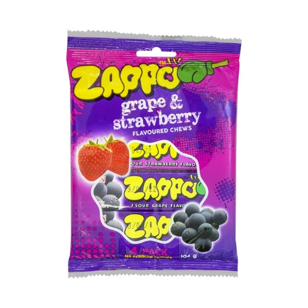4pc Zappo Grape and Strawberry 104g